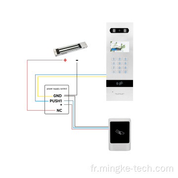 Téléphone de porte vidéo Interphone Opening System Magnetic Lock